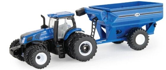 New Holland T8.385 Tractor on Duals with Grain Cart - 1/64