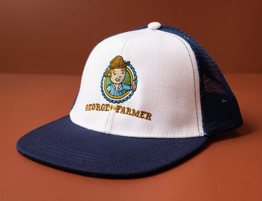 George-the-Farmer Embroidered Trucker Cap: Navy