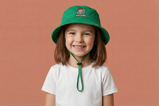 George-the-Farmer Green Bucket Hat with removable strap