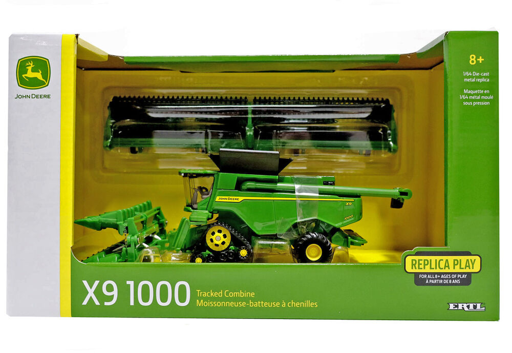 John Deere X9 1000 Header on Tracks with Grain & Corn Fronts - 1/64